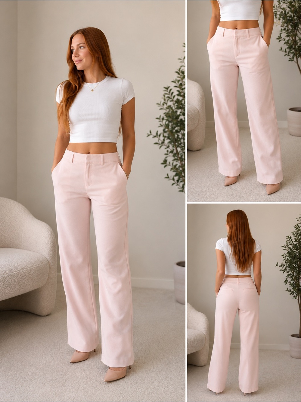 Banana Republic soft pink dress pants